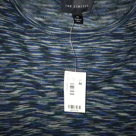 NWT! Limited Peep shoulder sweater! Blue/green! M - Picture 2 of 4